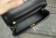Chanel Rhinestone Portable Flap Bag Black Mini Size 18 x 11.5 x 6.5 cm - 6