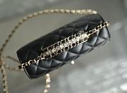 Chanel Rhinestone Portable Flap Bag Black Mini Size 18 x 11.5 x 6.5 cm - 5