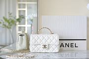 Chanel Rhinestone Portable Flap Bag White Mini Size 18 x 11.5 x 6.5 cm - 6