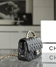 Chanel Rhinestone Portable Flap Bag Black Size 20 x 12 x 6.5 cm - 6