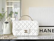 Chanel Rhinestone Portable Flap Bag White Size 20 x 12 x 6.5 cm - 1