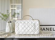 Chanel Rhinestone Portable Flap Bag White Size 20 x 12 x 6.5 cm - 5