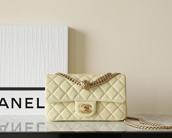 Chanel Chain Flap Bag Yellow Size 13 x 20 x 7 cm