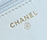 Chanel WOC Lambskin Blue Bag Size 12 x 19.5 x 3.5 cm - 2