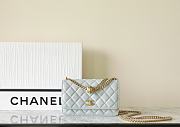 Chanel WOC Lambskin Blue Bag Size 12 x 19.5 x 3.5 cm - 3