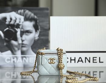 Chanel Buckle Box Bag Blue Size 11 x 8.5 x 7 cm