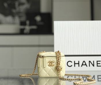 Chanel Buckle Box Bag Yellow Size 11 x 8.5 x 7 cm