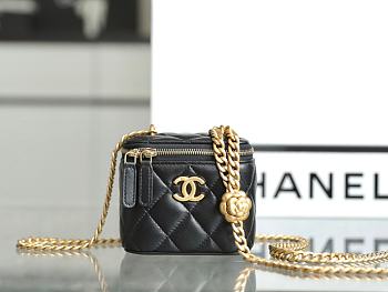 Chanel Buckle Box Bag Black Size 11 x 8.5 x 7 cm