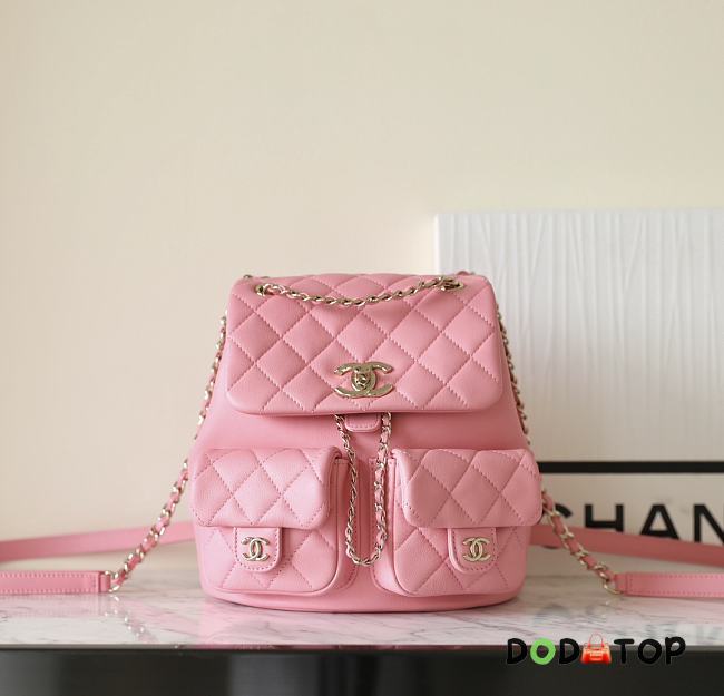 Chanel Double Pocket Retro Backpack Pink Size 20.5 x 20 x 15 cm - 1