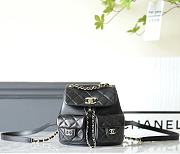 Chanel Double Pocket Retro Backpack Black Size 17.5 x 16.5 x 10 cm - 1