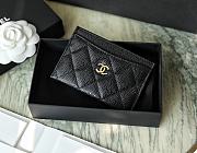 Chanel Card Holder Caviar Black Gold Size 7.5 x 11.2 x 0.5 cm - 1