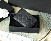 Chanel Card Holder Caviar Black Silver Size 7.5 x 11.2 x 0.5 cm - 6