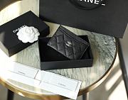 Chanel Card Holder Caviar Black Silver Size 7.5 x 11.2 x 0.5 cm - 5