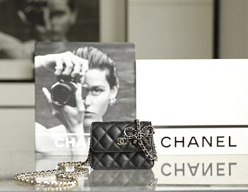 Chanel Chain Organ Wallet Black Size 10 x 13 x 6 cm