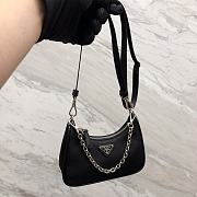 Prada Mini Hobo Bag Black 15 x 11 cm - 3