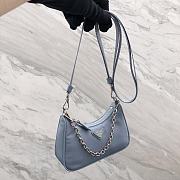 Prada Mini Hobo Bag Blue 15 x 11 cm - 4