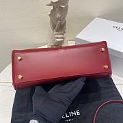 Celine Classique 16 Bag In Satinated Calfskin Red Size 32 x 23.5 x 13 cm - 6