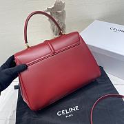 Celine Classique 16 Bag In Satinated Calfskin Red Size 32 x 23.5 x 13 cm - 4
