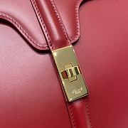 Celine Classique 16 Bag In Satinated Calfskin Red Size 32 x 23.5 x 13 cm - 2