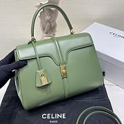 Celine Classique 16 Bag In Satinated Calfskin Green Size 32 x 23.5 x 13 cm - 4