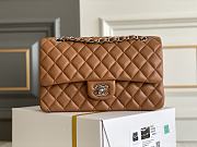 Chanel Flap Bag Lambkin Brown Size 15.5 x 25.5 x 6.5 cm - 1