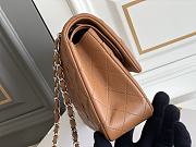 Chanel Flap Bag Lambkin Brown Size 15.5 x 25.5 x 6.5 cm - 6