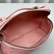 Loro Piana Pocket Ostrich Leather Handbag Pink Size 19 × 7 × 12 cm - 4