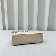 Loro Piana Pocket Ostrich Leather Handbag White Size 19 × 7 × 12 cm - 6