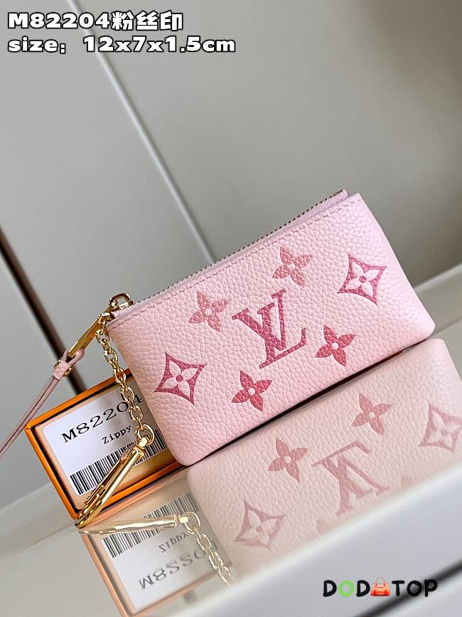 Louis Vuitton Key Pouch Pink M82204 Size 12 x 7 x 1.5 cm - 1