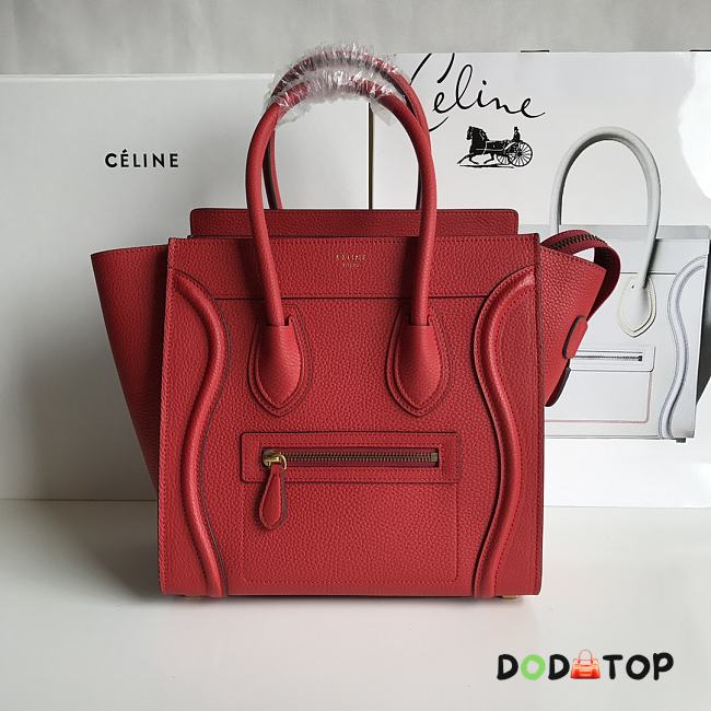 Celine Luggage Micro Red 27 x 27 x 15 cm - 1
