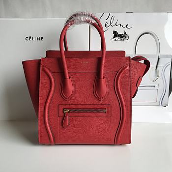 Celine Luggage Micro Red 27 x 27 x 15 cm