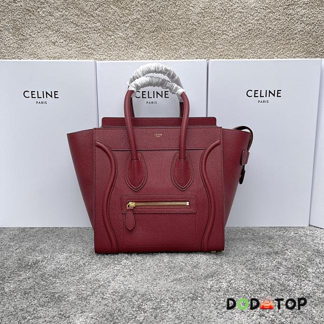 Celine Luggage Micro Red Wine 27 x 27 x 15 cm - 1