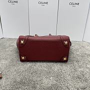 Celine Luggage Micro Red Wine 27 x 27 x 15 cm - 3