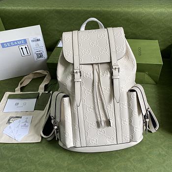 Gucci Ophidia Backpack White Size 34 x 41 x 12 cm