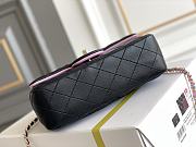 Chanel Flap Handle  Bag Lambskin In Black Size 12 x 20 x 6 cm - 5
