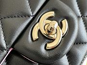 Chanel Flap Handle  Bag Lambskin In Black Size 12 x 20 x 6 cm - 2