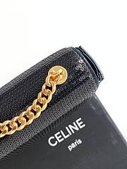 Celine Triomphe Small Black Bling Chain Bag Size 20.5 x 10.5 x 4 cm - 2