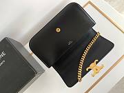Celine Triomphe Small Black Gold Hardware Chain Bag Size 20.5 x 10.5 x 4 cm - 4