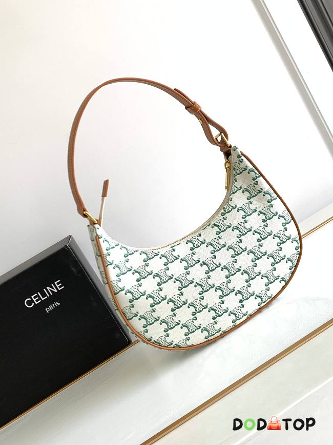 Celine Triomphe Ava Underarm Bag Green Size 23 x 13.5 x 6 cm - 1