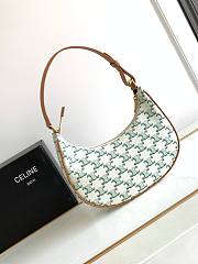 Celine Triomphe Ava Underarm Bag Green Size 23 x 13.5 x 6 cm - 1