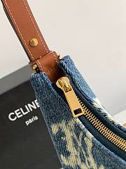 Celine Triomphe Ava Underarm Denim Bag Size 23 x 13.5 x 6 cm - 2