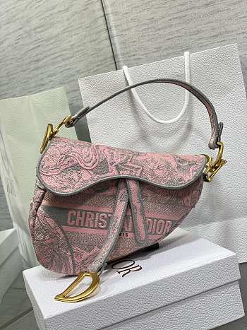 Dior Saddle Bag Pink Size 25 cm