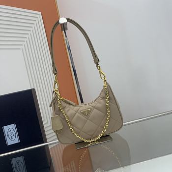 Prada Re-Nylon Mini Bag Beige Size 23 x 16 x 6.5 cm
