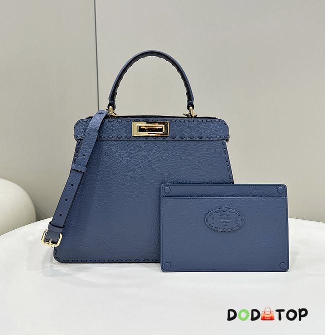 Fendi Peakaboo Medium Handbag Blue Size 33 × 12 × 25 cm - 1