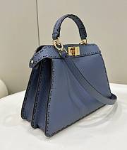 Fendi Peakaboo Calfskin Handbag Blue Size 27 × 11 × 20 cm - 5