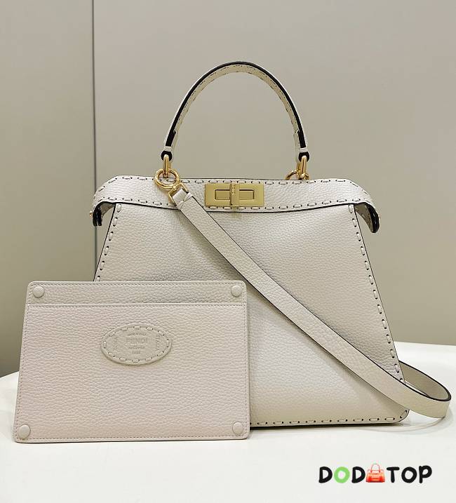 Fendi Peakaboo Medium Handbag White Size 33 × 12 × 25 cm - 1