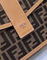  Fendi Clutch Brown FF Fabric Bag Size 26 x 9 x 19 cm - 6