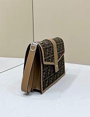  Fendi Clutch Brown FF Fabric Bag Size 26 x 9 x 19 cm - 3