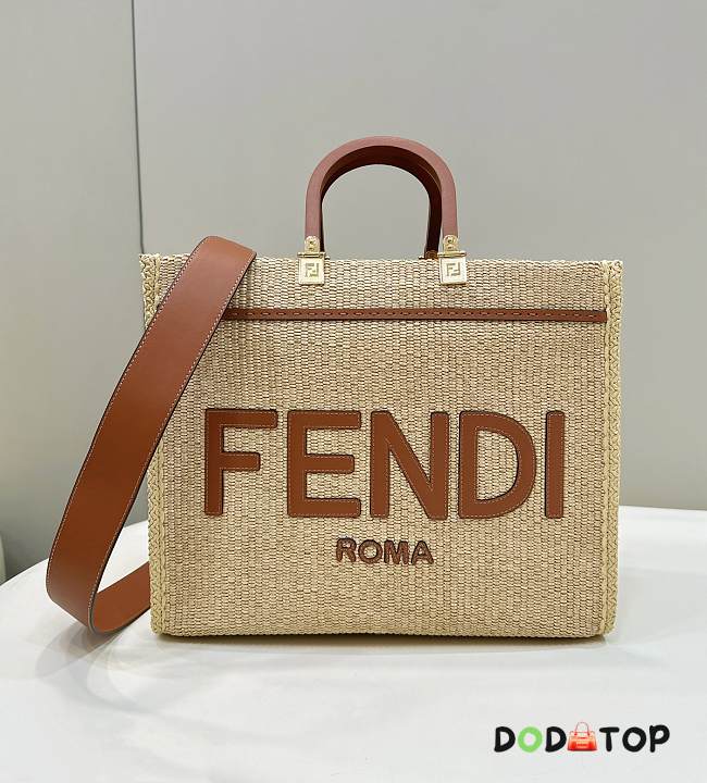 Fendi Sunshine Straw Tote Bag Size 36 × 17 × 30 cm - 1