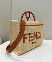 Fendi Sunshine Straw Tote Bag Size 36 × 17 × 30 cm - 2